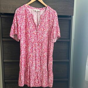 LOFT Pink Floral Dress